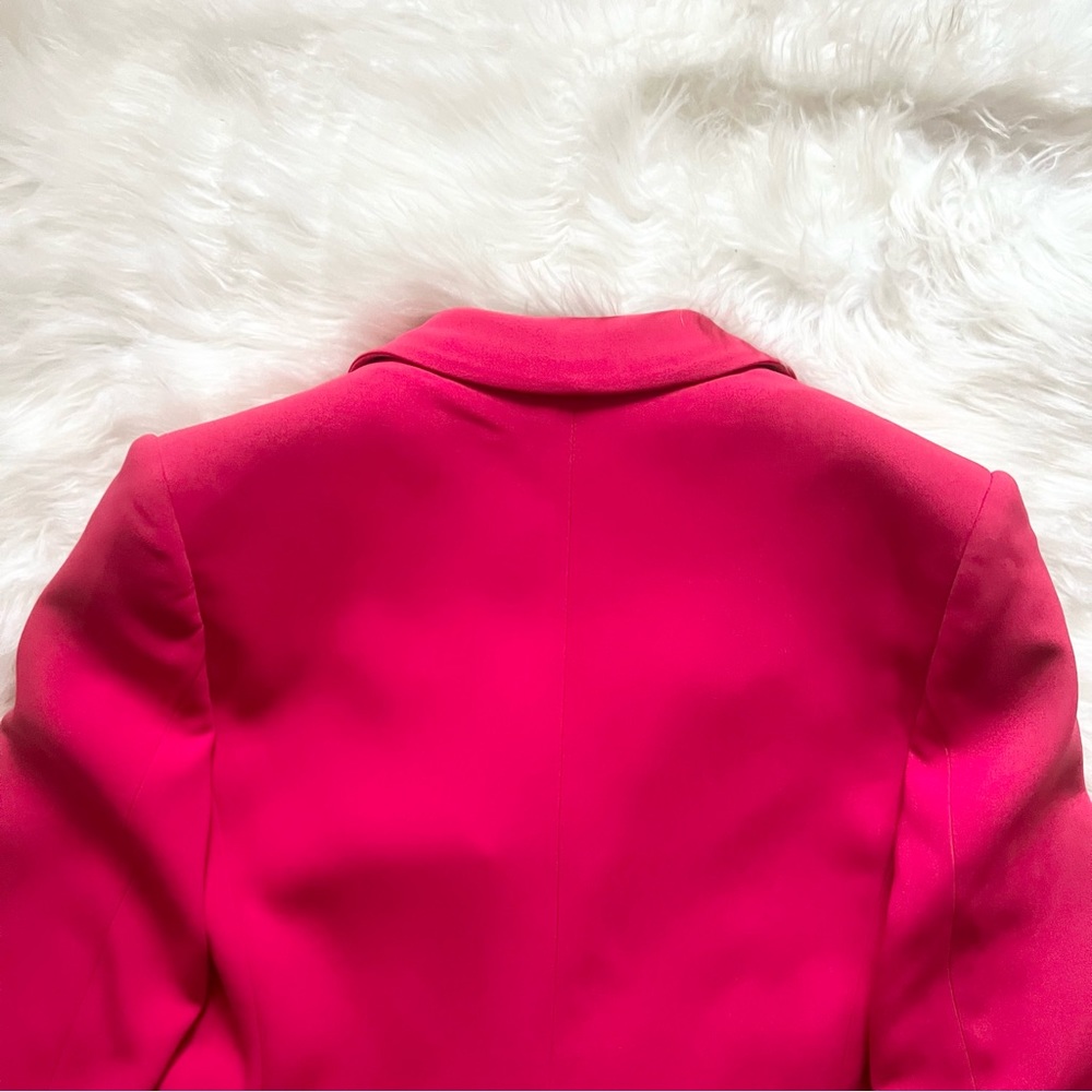 New! Rare RED VALENTINO Single-Breasted Long Blazer in Fuchsia - Picture 10 of 13